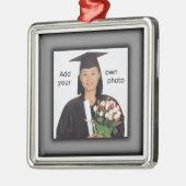 黒で写真を追加 メタルオーナメント (左)