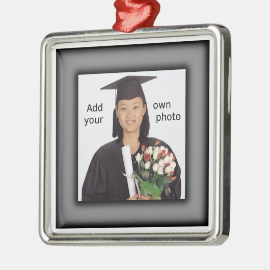 黒で写真を追加 メタルオーナメント (左)