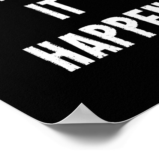 黒で引用文やる気を起こさせるポスターを実現 ポスター (角)