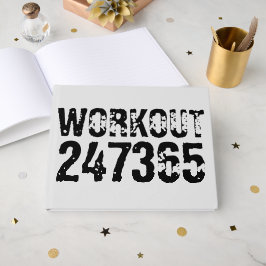 黒で擦れたテキストのWorkout 247365 ゲストブック