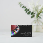 黒で明るいキーボードの無秩序 名刺 (スタンド正面)