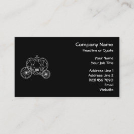 黒で白いプリンセスキャリッジ 名刺