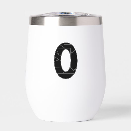 黒で表したゼロ(0) (正面)