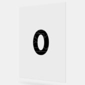 黒で表したゼロ(0) アクリルサイン (傾斜)