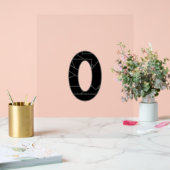 黒で表したゼロ(0) アクリルサイン (ウェディング)
