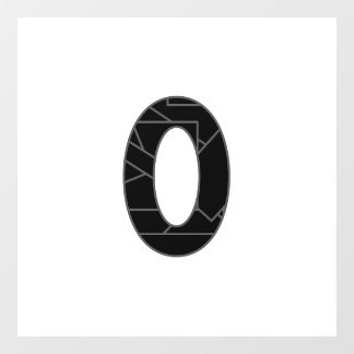 黒で表したゼロ(0) ウィンドウサイン