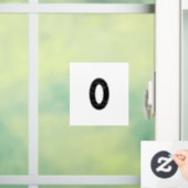 黒で表したゼロ(0) ウィンドウサイン (ホーム)