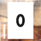 黒で表したゼロ(0) ウィンドウサイン (シート2)