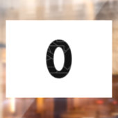 黒で表したゼロ(0) ウィンドウサイン (シート2)