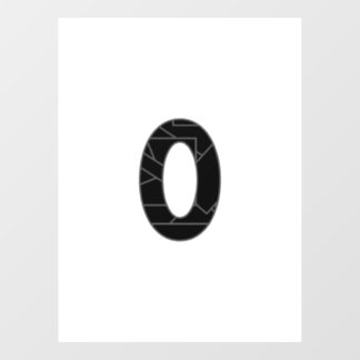 黒で表したゼロ(0) ウィンドウサイン