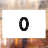 黒で表したゼロ(0) ウィンドウサイン (シート2)