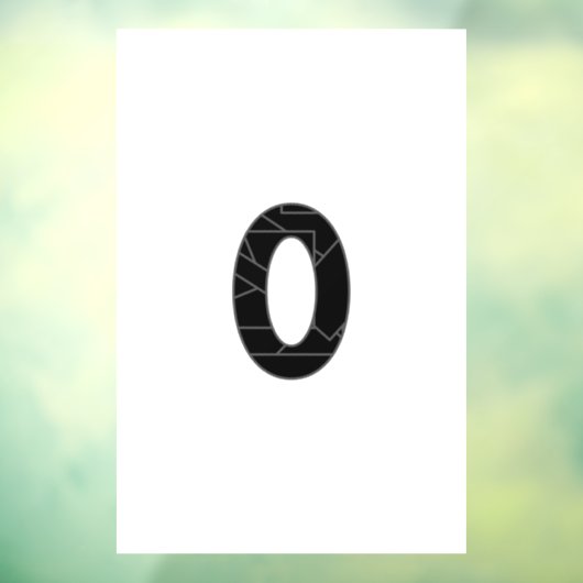 黒で表したゼロ(0) ウィンドウサイン (シート3)