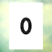 黒で表したゼロ(0) ウィンドウサイン (シート3)