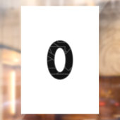 黒で表したゼロ(0) ウィンドウサイン (シート2)