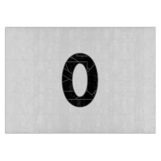 黒で表したゼロ(0) カッティングボード