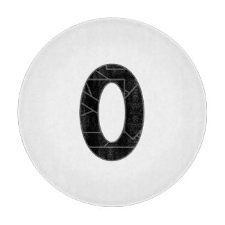 黒で表したゼロ(0) カッティングボード