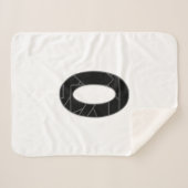 黒で表したゼロ(0) シェルパブランケット (正面(横))