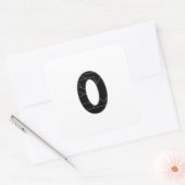 黒で表したゼロ(0) スクエアシール (封筒)