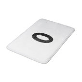 黒で表したゼロ(0) バスマット (アングル)