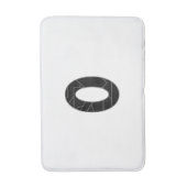 黒で表したゼロ(0) バスマット (正面縦)