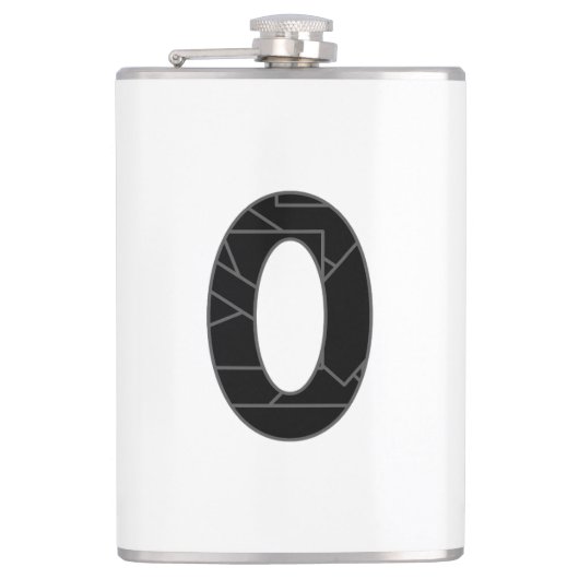 黒で表したゼロ(0) フラスク (正面)