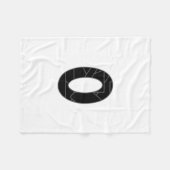 黒で表したゼロ(0) フリースブランケット (正面(横))