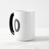 黒で表したゼロ(0) モーフィングマグカップ (正面左)