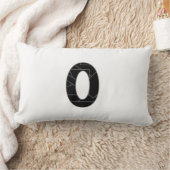 黒で表したゼロ(0) ランバークッション (ブランケット)