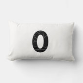 黒で表したゼロ(0) ランバークッション (正面)