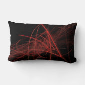 黒で赤い走り書き ランバークッション (裏面)