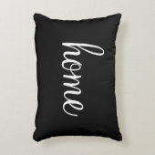 黒とかわいらし白の「ホーム」アクセント枕 アクセントクッション (正面(垂直))