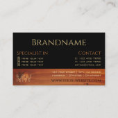 黒とさくらんぼ木目木目ボードのモノグラム 名刺 (裏面)