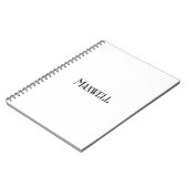 黒とはっきりしたタイポグラフィのファミリ名 ノートブック (左側)