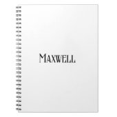 黒とはっきりしたタイポグラフィのファミリ名 ノートブック (正面)