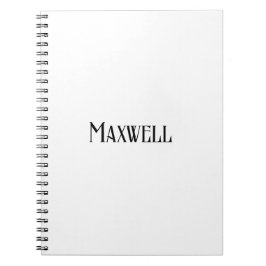 黒とはっきりしたタイポグラフィのファミリ名 ノートブック