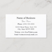 黒とはっきりした白の水玉模様シックレッドカメリア 名刺 (裏面)