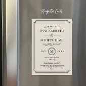 黒とアイボリーのアールデコ日付の保存