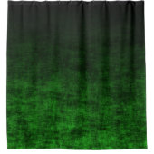 黒とエメラルドグリーンのグラデーションテクスチャ シャワーカーテン (正面)