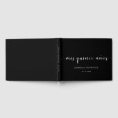 黒とエレガント白のミスキンス・アニョス誕生日 ゲストブック (全面)