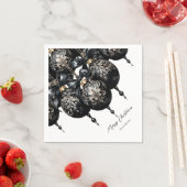 黒とエレガント金ゴールドが豪華なクリスマス スタンダードカクテルナプキン (インサイチュ)