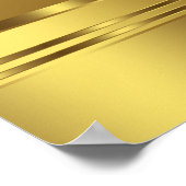 黒とエレガント金ゴールドのマスカレードパーティーバナー ポスター (角)