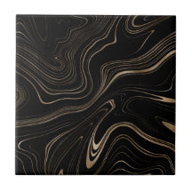 黒とエレガント金ゴールドの大理石のパターン審美的