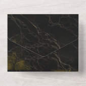 黒とエレガント金ゴールドカスタムの新年パーティー オールインワン招待状 (裏面)