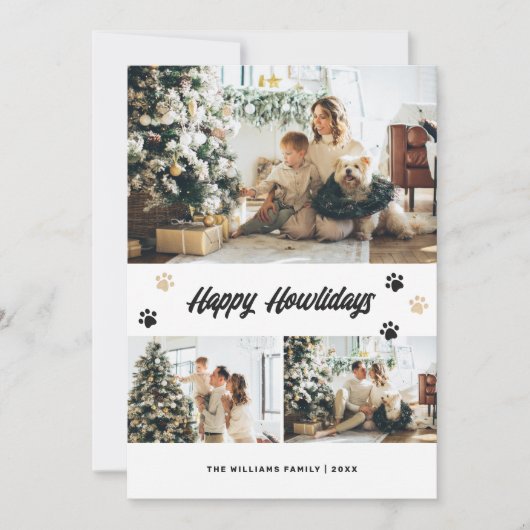 黒とエレガント金ゴールドハッピーハウリデイズ写真 シーズンカード