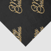 黒とエレガント金ゴールドメリークリスマススクリプト 薄葉紙 (詳細)