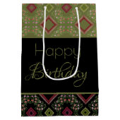 黒とオリーブグリーン ミディアムペーパーバッグ (裏面)