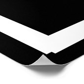 黒とオレンジのウェット絵を描ポスター ポスター (角)