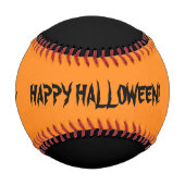 黒とオレンジのカスタムハローウィンパーティ野球 野球ボール (正面)