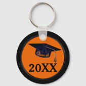 黒とオレンジのクラス会の記念品、クラス会 キーホルダー (裏面)