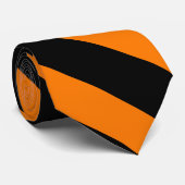 黒とオレンジのストライプハローウィンパーティネックタイ ネクタイ (ロール)
